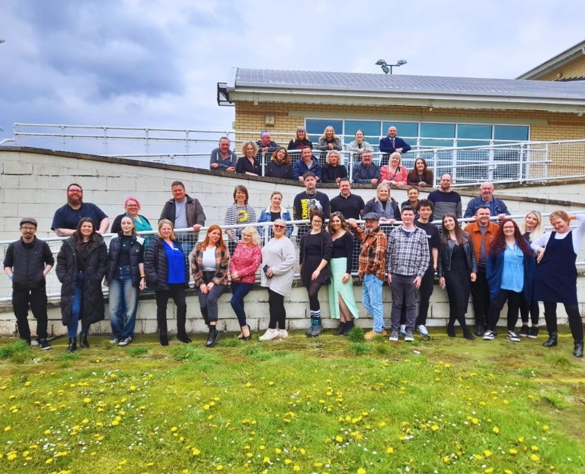 team photo of staff at turning point hereford