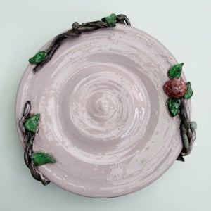 cake stand plate made on a potters wheel weekend course at eastnor pottery